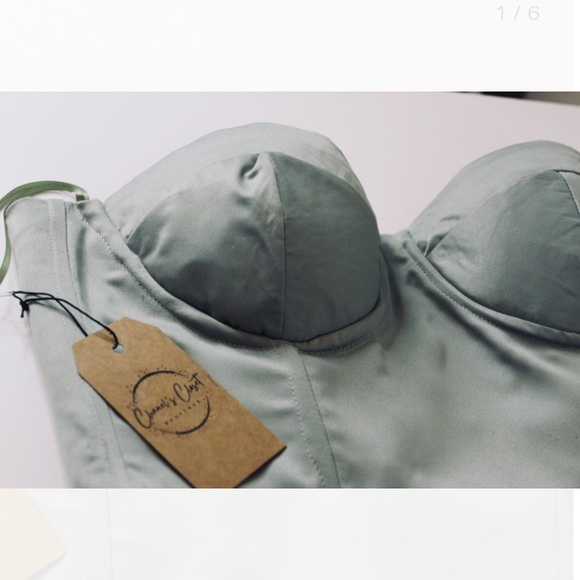 Handmade cropped cupped corset xtra small - Picture 2 of 6